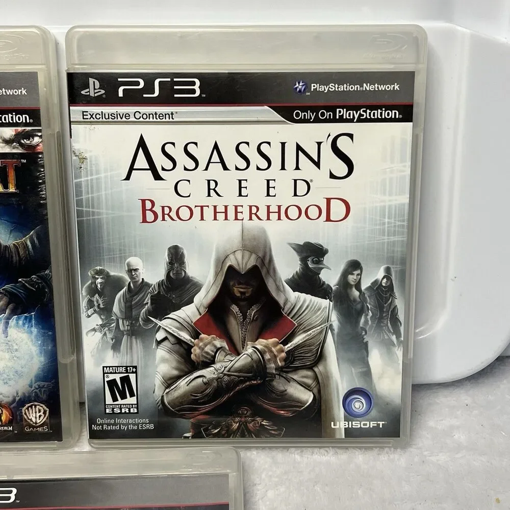 PS3 Mature 3 Game Lot Sony PlayStation 3 Mortal Kombat Assassin's Creed Tested